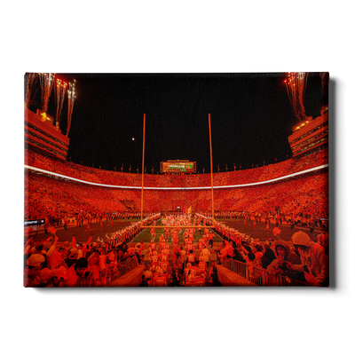 Tennessee Volunteers - Tennessee Through the T under the LED - College Wall Art  #Canvas