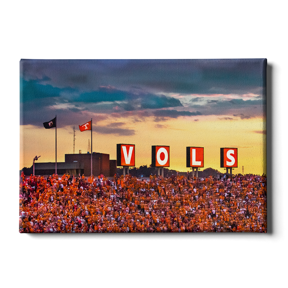 Tennessee Volunteers - Tennessee Vols Sunset - College Wall Art #Canvas