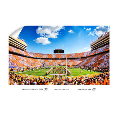 Tennessee Volunteers - Running-thru-the-T-UT-FL-Score#Wall Decal