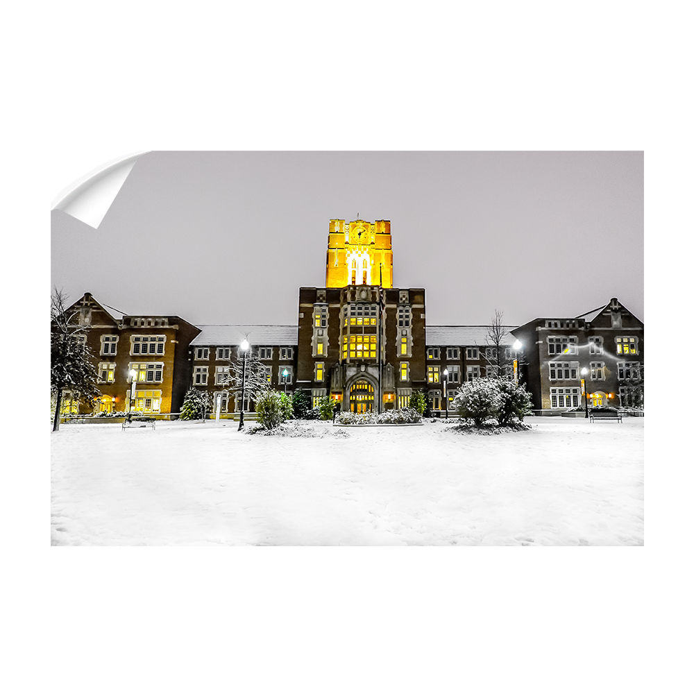 Tennessee Volunteers - Ayres Hall Winter Day - College Wall Art #Wall Decal