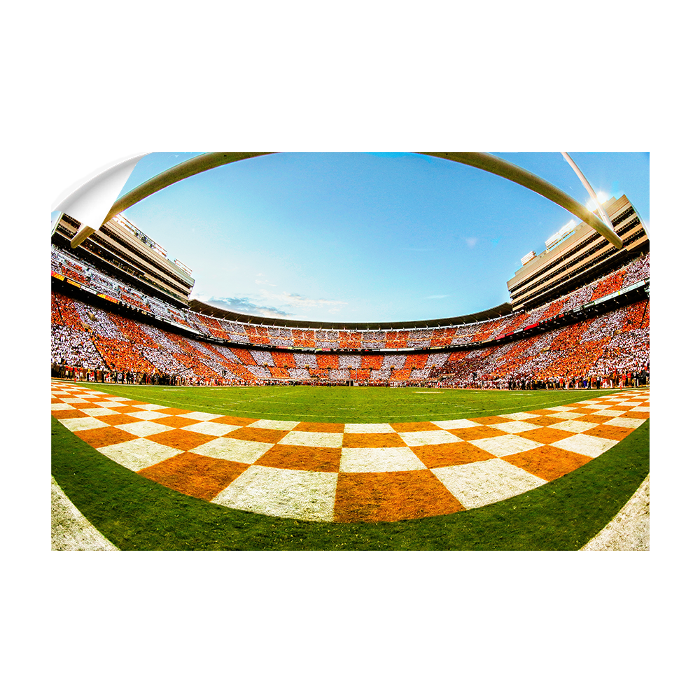 Tennessee Volunteers - Checkerboard Neyland Fisheye - College Wall Art #Canvas