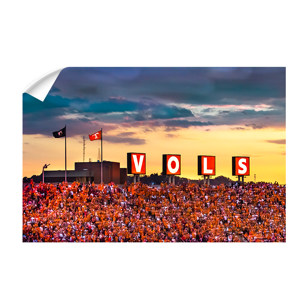 Tennessee Volunteers - Tennessee Vols Sunset - College Wall Art #Canvas