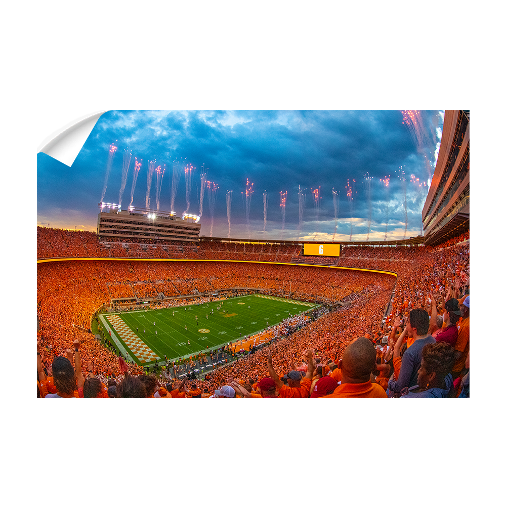 Tennessee Volunteers - Give Him Six Sunset - College Wall Art #Canvas