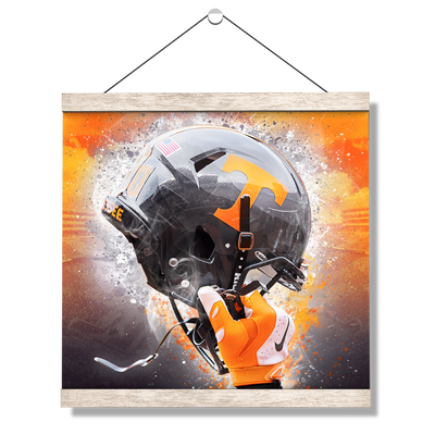Tennessee Volunteers - Smokey Helmet Held High - College Wall Art #Hanging Canvas