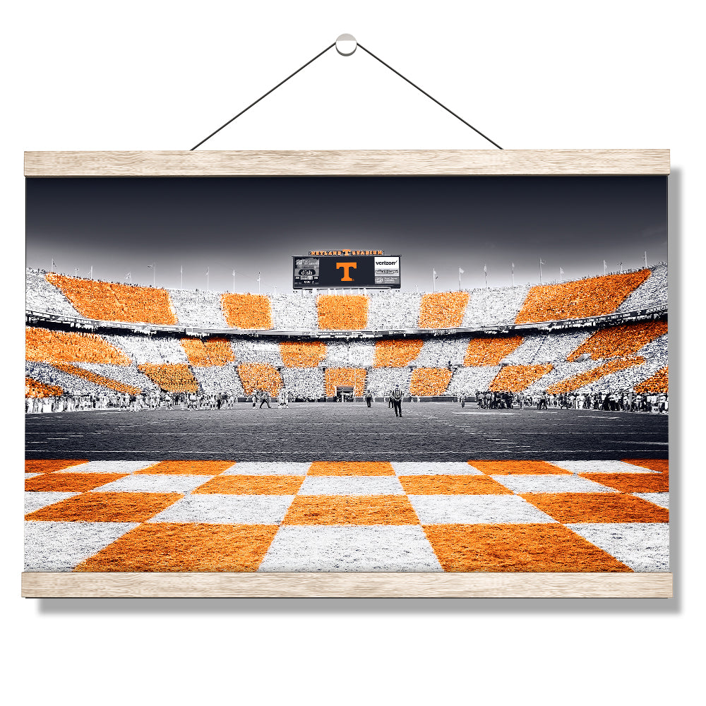 Tennessee Volunteers - Reverse Checkerboard - College Wall Art #Canvas