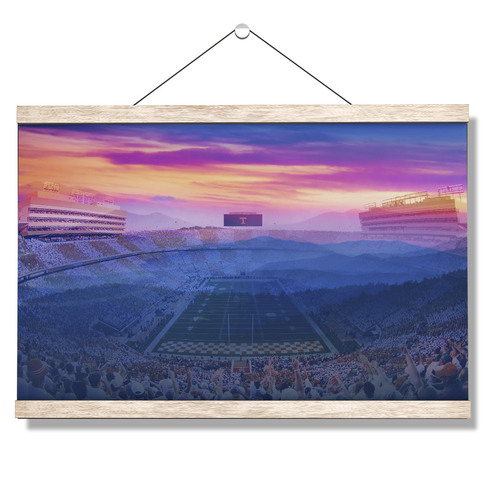 Tennessee Volunteers - Tennessee Mountain Sunset - College Wall Art #Canvas