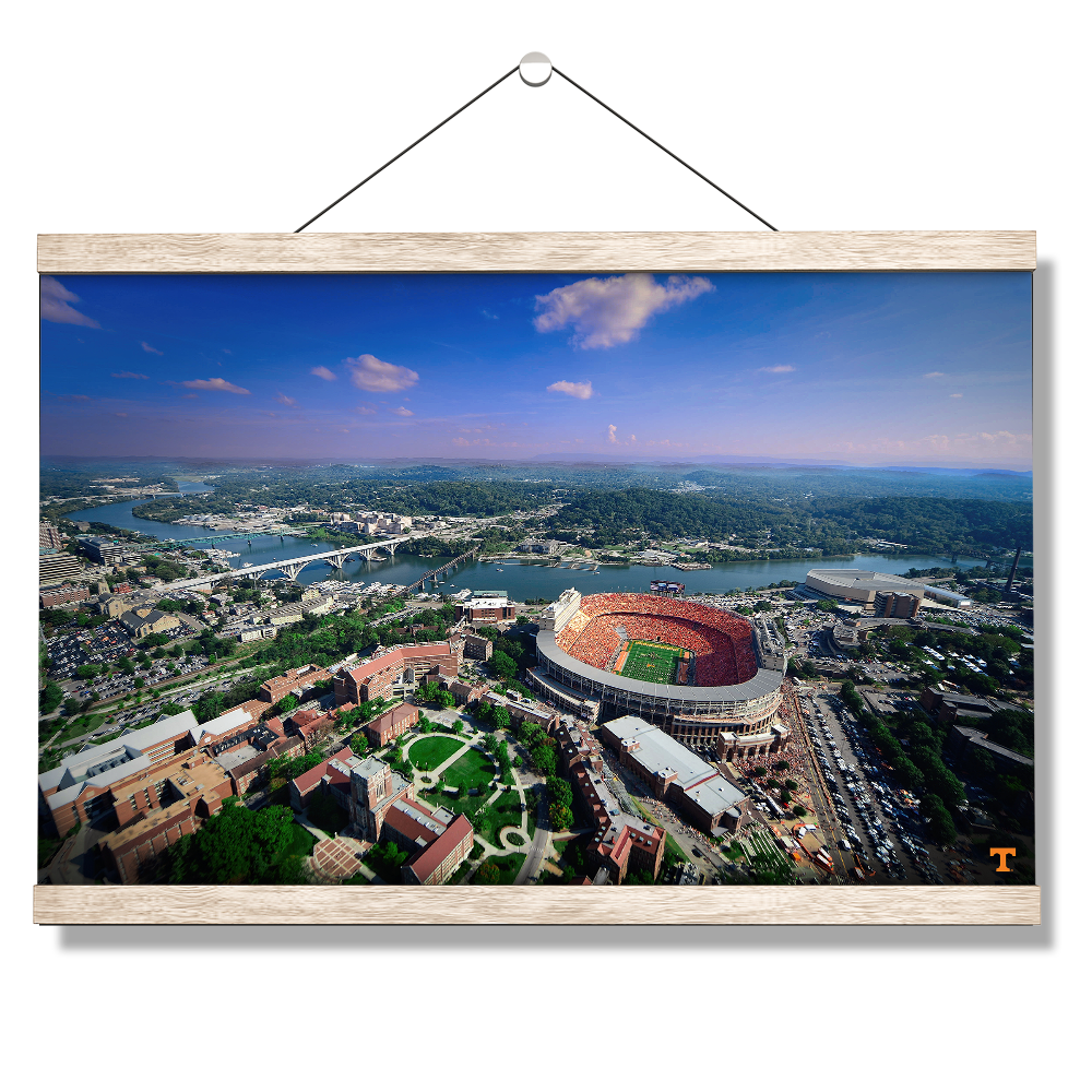 Tennessee Volunteers - Aerial Neyland on the Tennessee River - College Wall Art #Canvas