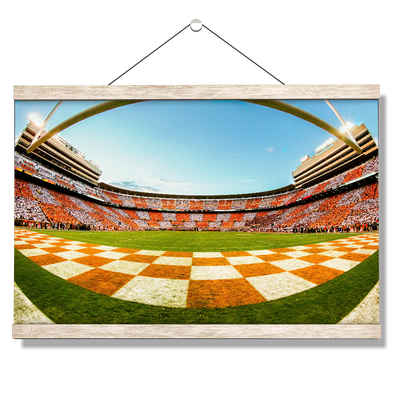 Tennessee Volunteers - Checkerboard Neyland Fisheye - College Wall Art #Hanging Canvas