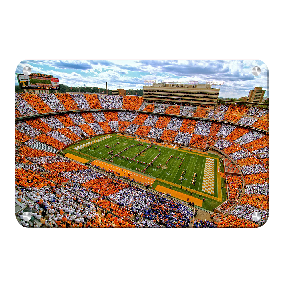 Tennessee Volunteers - Aerial Neyland Checkerboard - College Wall Art #Canvas