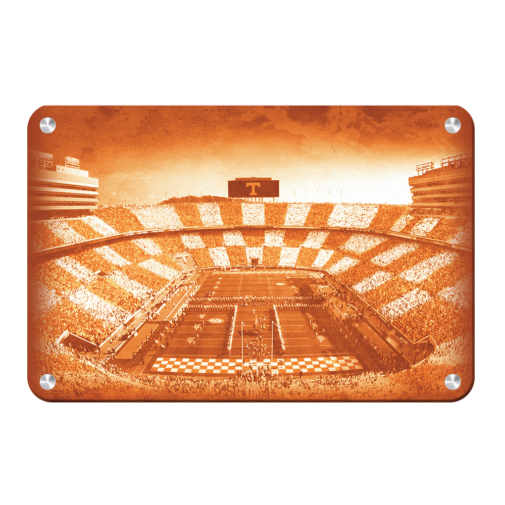 Tennessee Volunteers - Antique Neyland Checkerboard - College Wall Art #Canvas