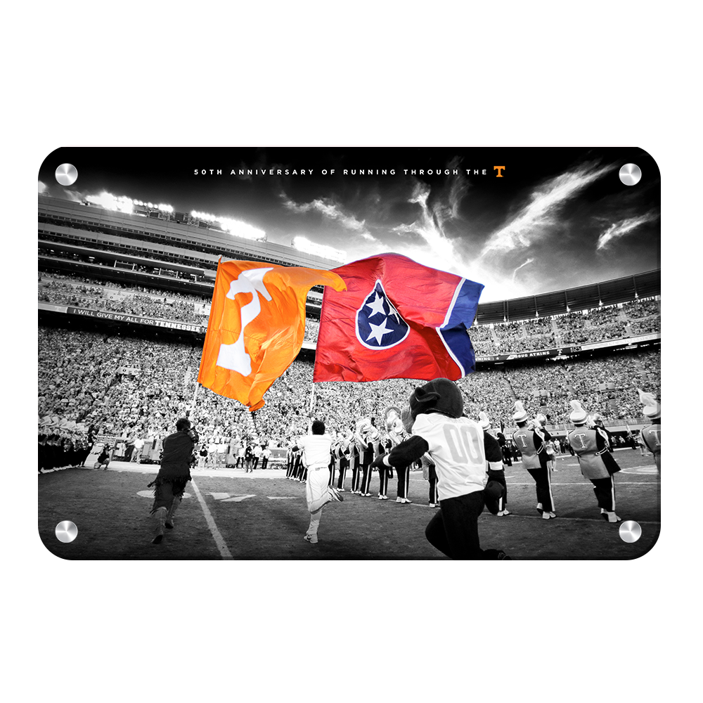 Tennessee Volunteers - 50 Years Running Through the T - College Wall Art #Canvas