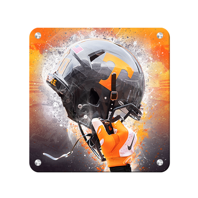 Tennessee Volunteers - Smokey Helmet Held High - College Wall Art #Metal