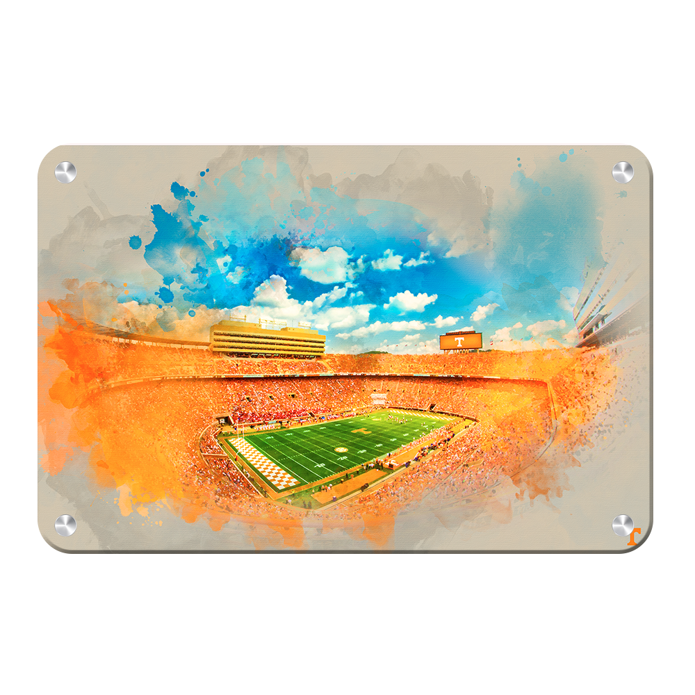 Tennessee Volunteers - Neyland Watercolor - College Wall Art #Canvas