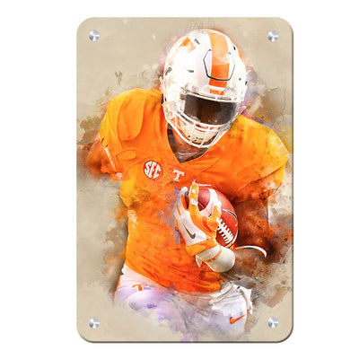 Tennessee Volunteers - Run Watercolor - College Wall Art #Metal