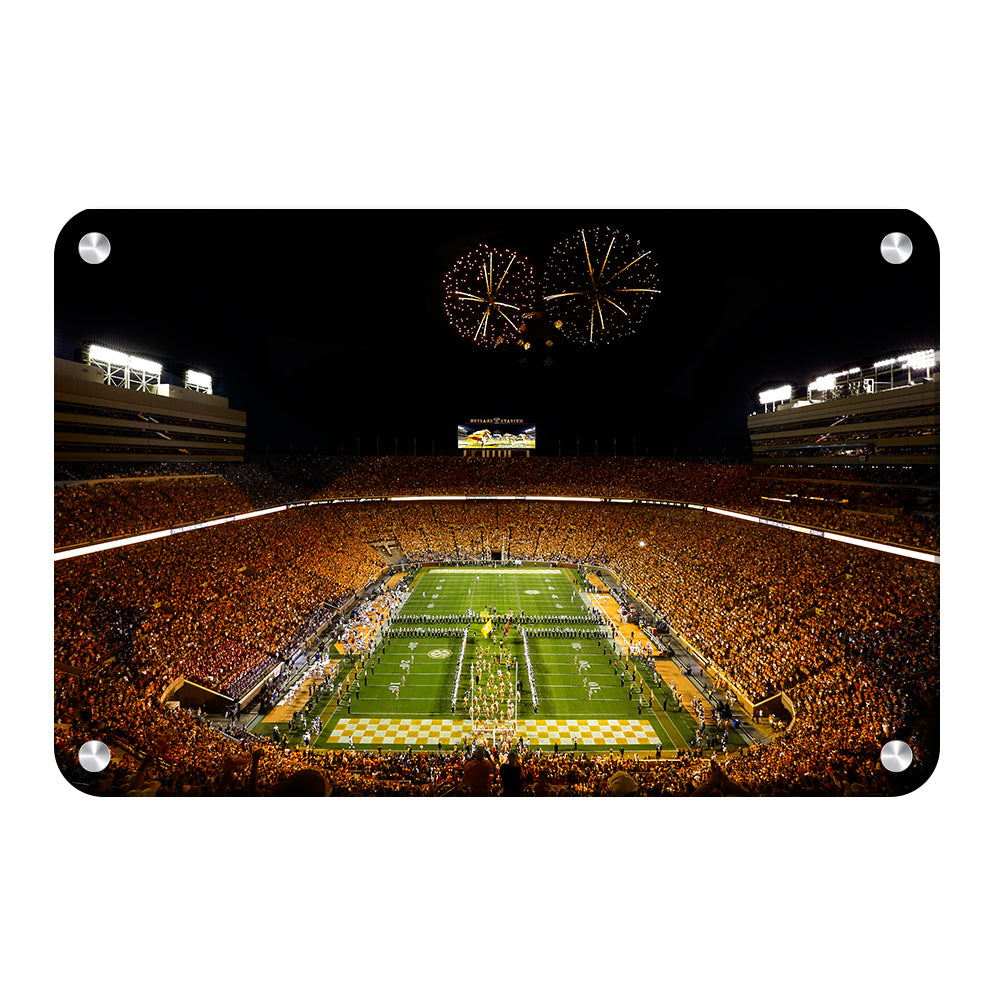 Tennessee Volunteers - Running Thru the T Fireworks - College Wall Art #Canvas