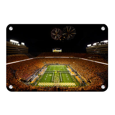 Tennessee Volunteers - Running Thru the T Fireworks - College Wall Art #Metal