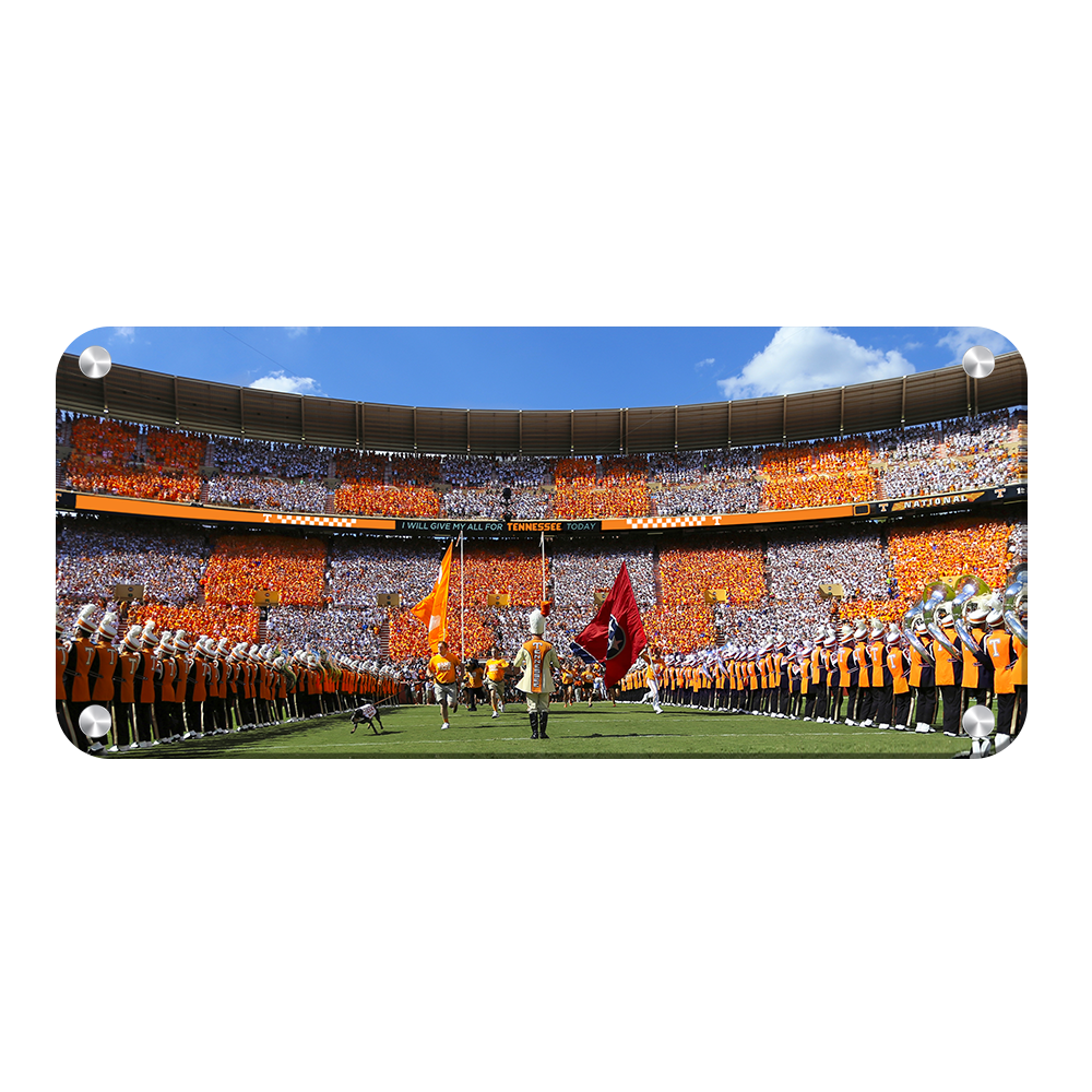 Tennessee Volunteers - Checkerboard Thru the T Pano - College Wall Art #Canvas