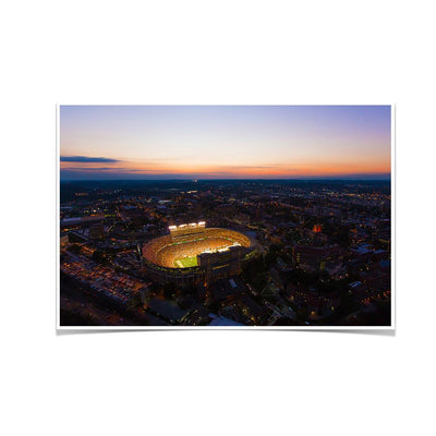 Tennessee Volunteers - Aerial Neyland Sunset - College Wall Art #Poster