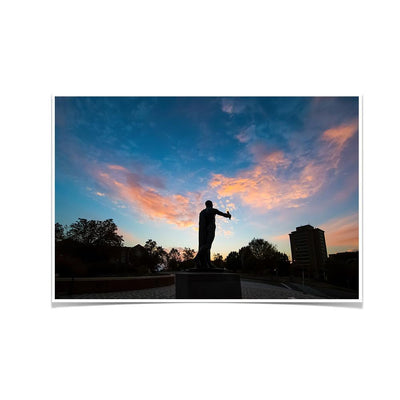 Tennessee Volunteers - Torchbearer Sunset - College Wall Art #Poster