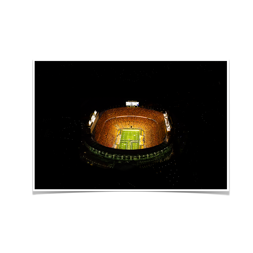 Tennessee Volunteers - Aerial Running Thru the T - College Wall Art #Canvas