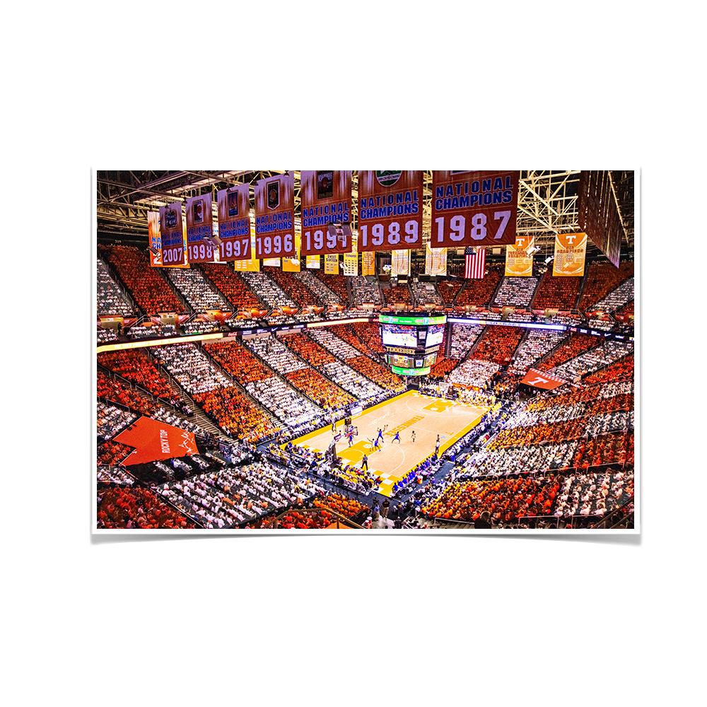 Tennessee Volunteers - Checkerboard Thompson-Boling - College Wall Art #Canvas