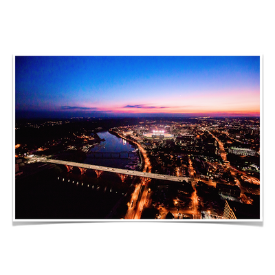 Tennessee Volunteers - Aerial sunset over Neyland - College Wall Art #Poster