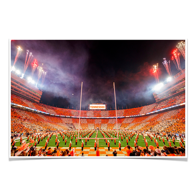 Tennessee Volunteers - Checkerboard Neyland and Pride of the Southland Band - College Wall Art #Poster