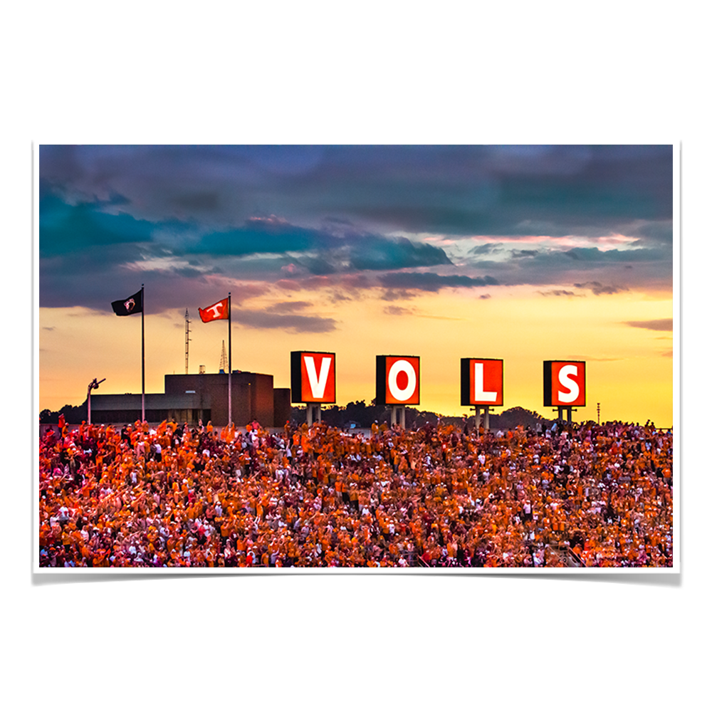 Tennessee Volunteers - Tennessee Vols Sunset - College Wall Art #Canvas