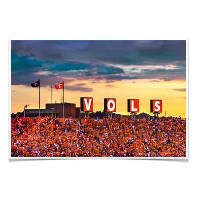 Tennessee Volunteers - Tennessee Vols Sunset - College Wall Art  #Poster