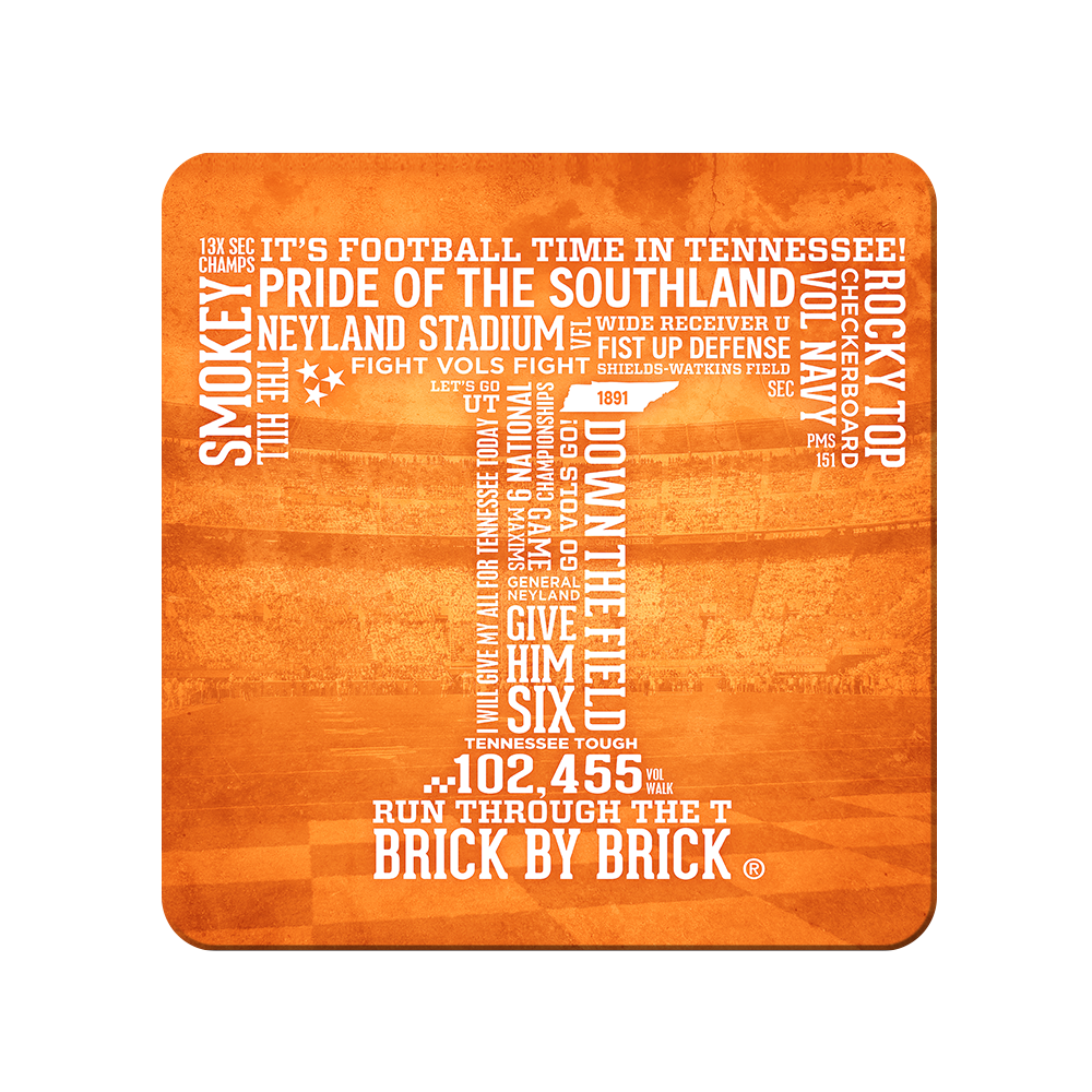 Tennessee Volunteers - Powered by the T - College Wall Art #Canvas