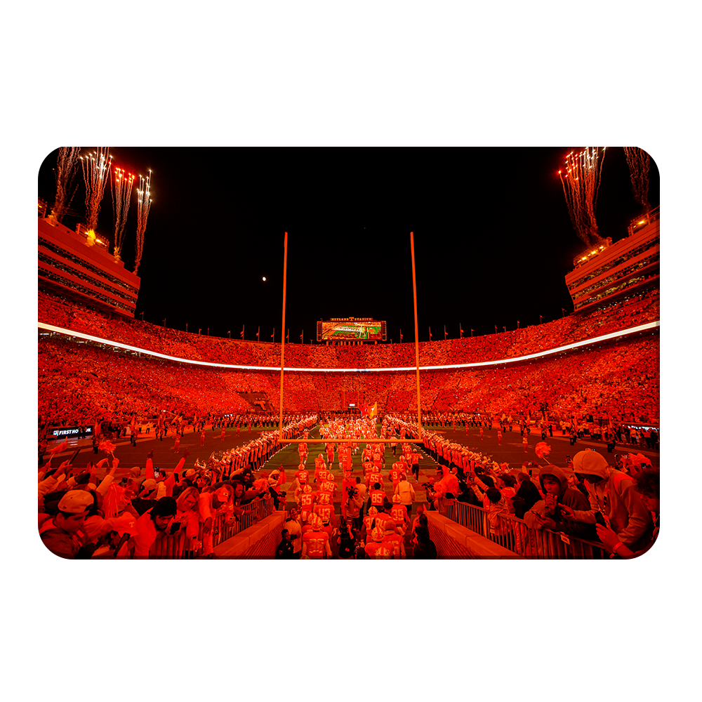 Tennessee Volunteers - Tennessee Through the T under the LED - College Wall Art  #Canvas