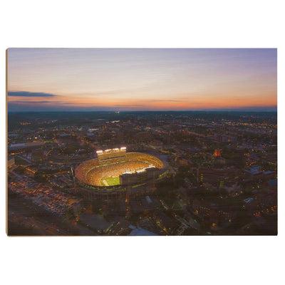 Tennessee Volunteers - Aerial Neyland Sunset - College Wall Art #Wood
