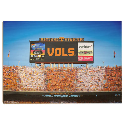 Tennessee Volunteers - Scoreboard UT vs. FL - College Wall Art #Wood