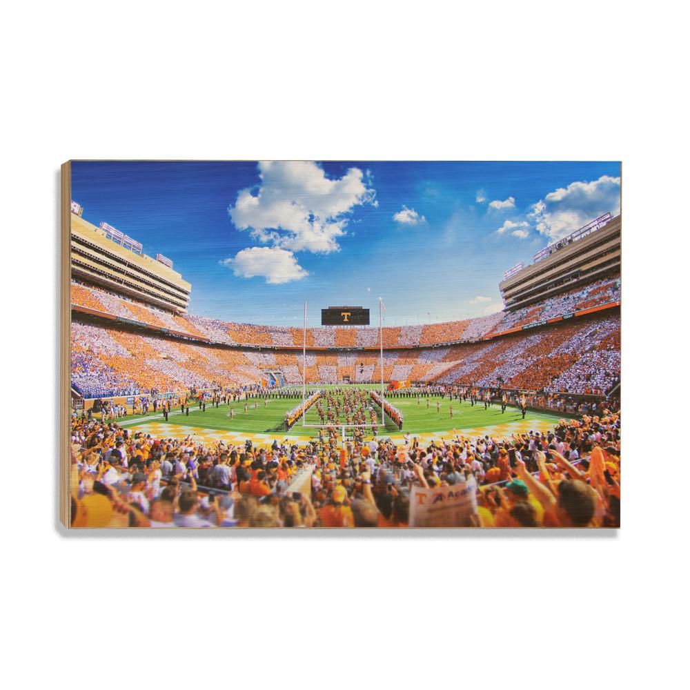 Tennessee Volunteers - Reverse Checkerboard Running thru the T - College Wall Art #Canvas