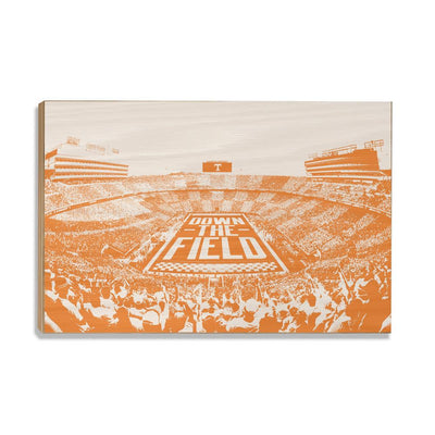 Tennessee Volunteers - Down The Field - College Wall Art #Wood
