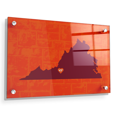 Virginia Tech Hokies - VT State Love - College Wall Art #Acrylic