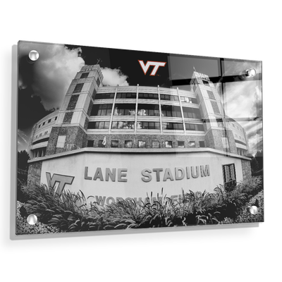 Virginia Tech Hokies - Lane Stadium Black & White - College Wall Art #Acrylic