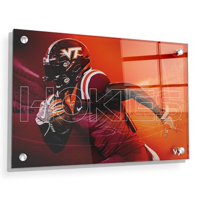 Virginia Tech Hokies - Maroon & Orange - College Wall Art #Acrylic