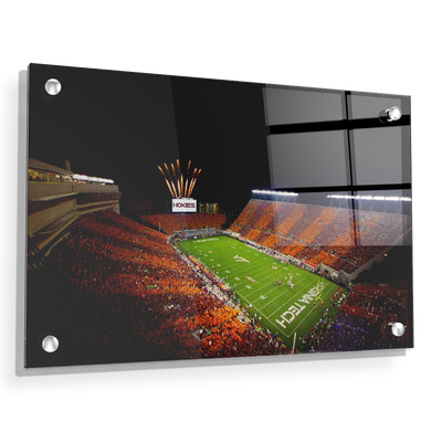 Virginia Tech Hokies - Aerial Striped Lane Stadium - College Wall Art #Acrylic