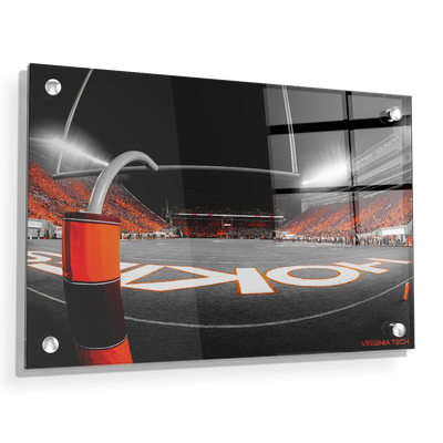 Virginia Tech Hokies - Thru the Hokie Striped Goal Post - College Wall Art #Acrylic