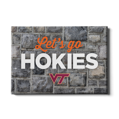 VIRGINIA TECH HOKIES - Lets Go Hokies - College Wall Art #Canvas