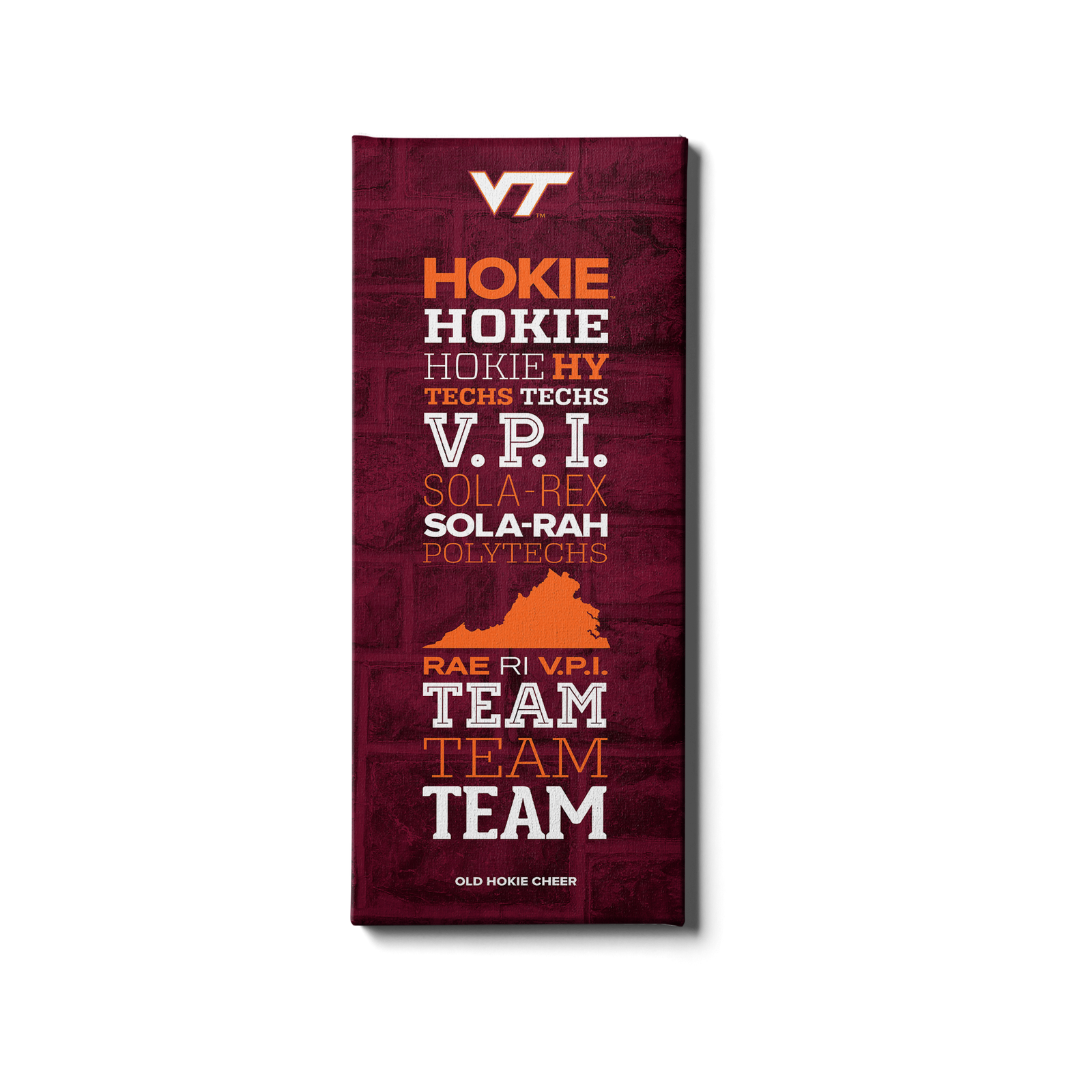Virginia Tech Hokies - Old Hokie Cheer - College Wall Art #Canvas