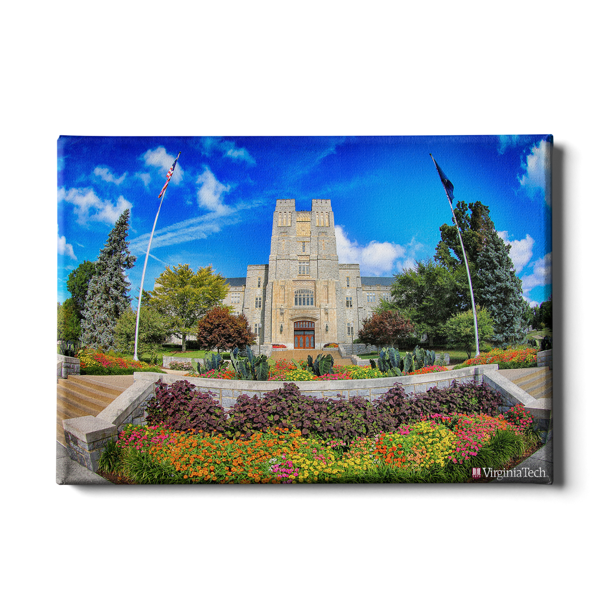 Virginia Tech Hokies - Summer Burress Hall - College Wall Art #Canvas