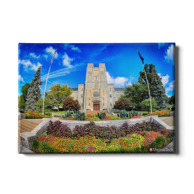 Virginia Tech Hokies - Summer Burress Hall - College Wall Art #Canvas