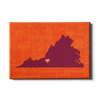 Virginia Tech Hokies - VT State Love - College Wall Art #Canvas