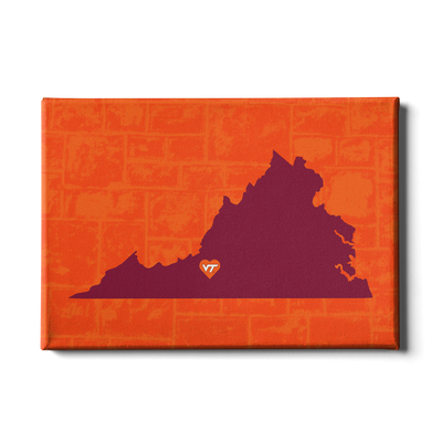 Virginia Tech Hokies - VT State Love - College Wall Art #Canvas