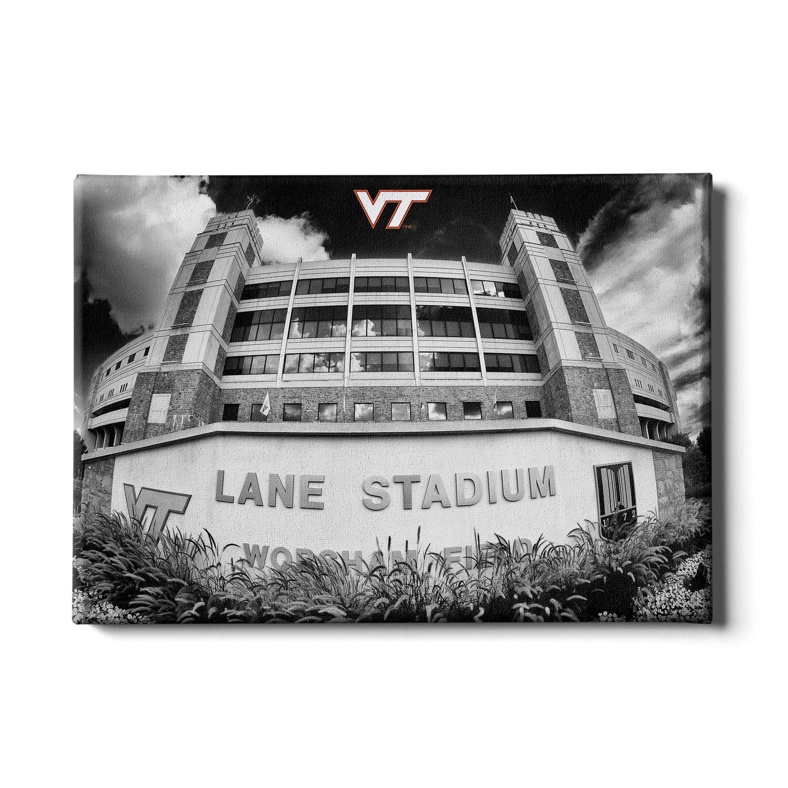Virginia Tech Hokies - Lane Stadium Black & White - College Wall Art #Canvas
