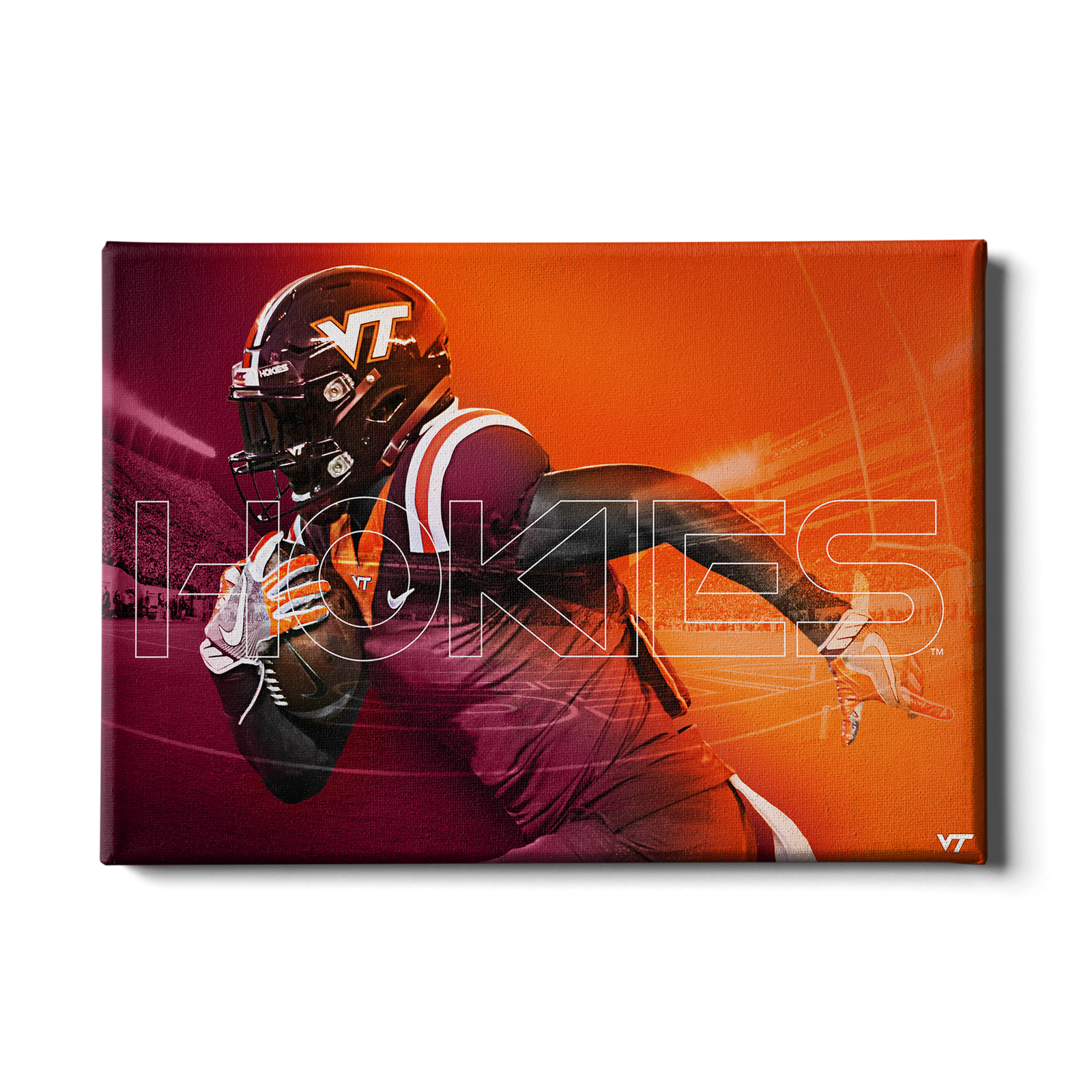 Virginia Tech Hokies - Maroon & Orange - College Wall Art #Canvas