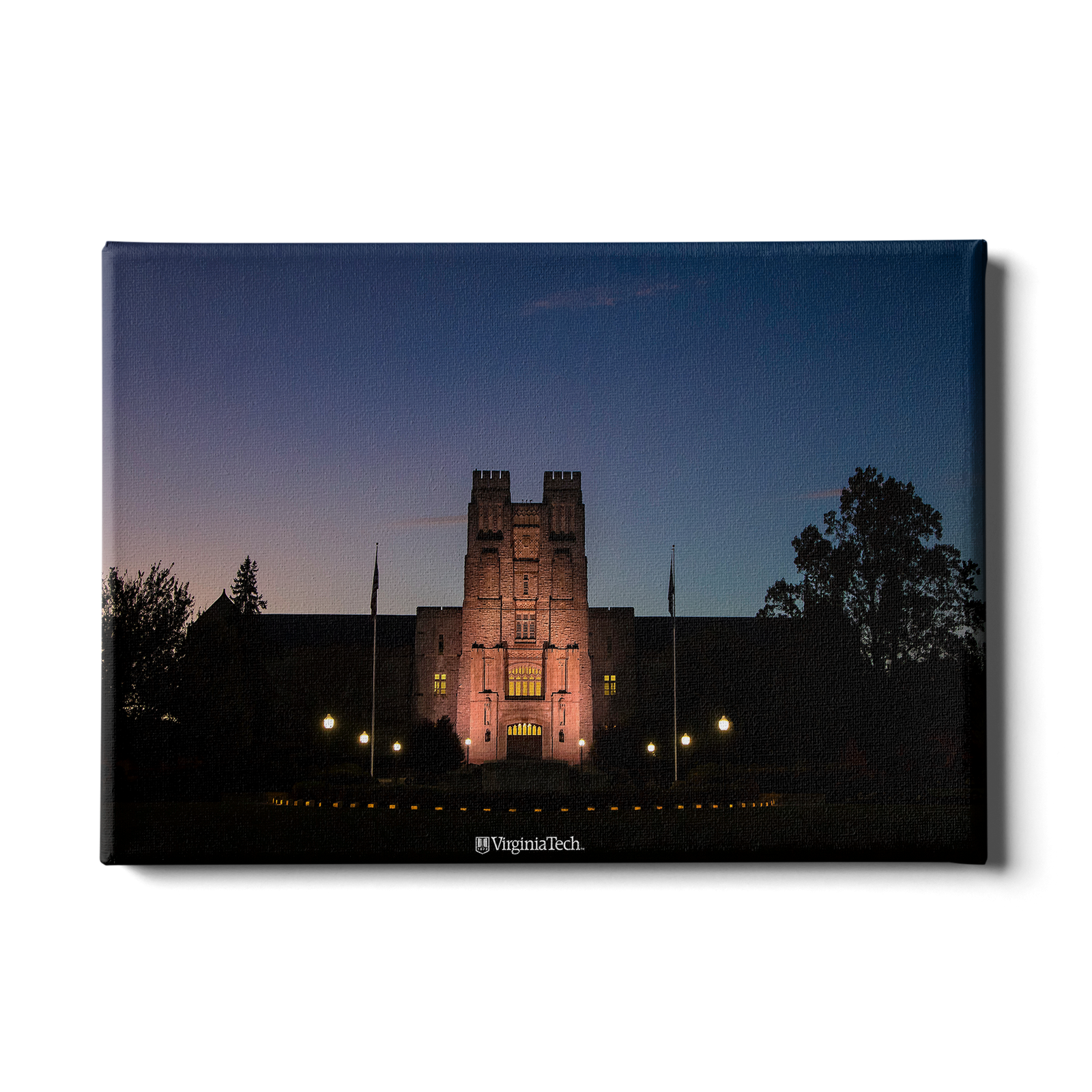 Virginia Tech Hokies - Burruss Hall Sunset - College Wall Art #Canvas
