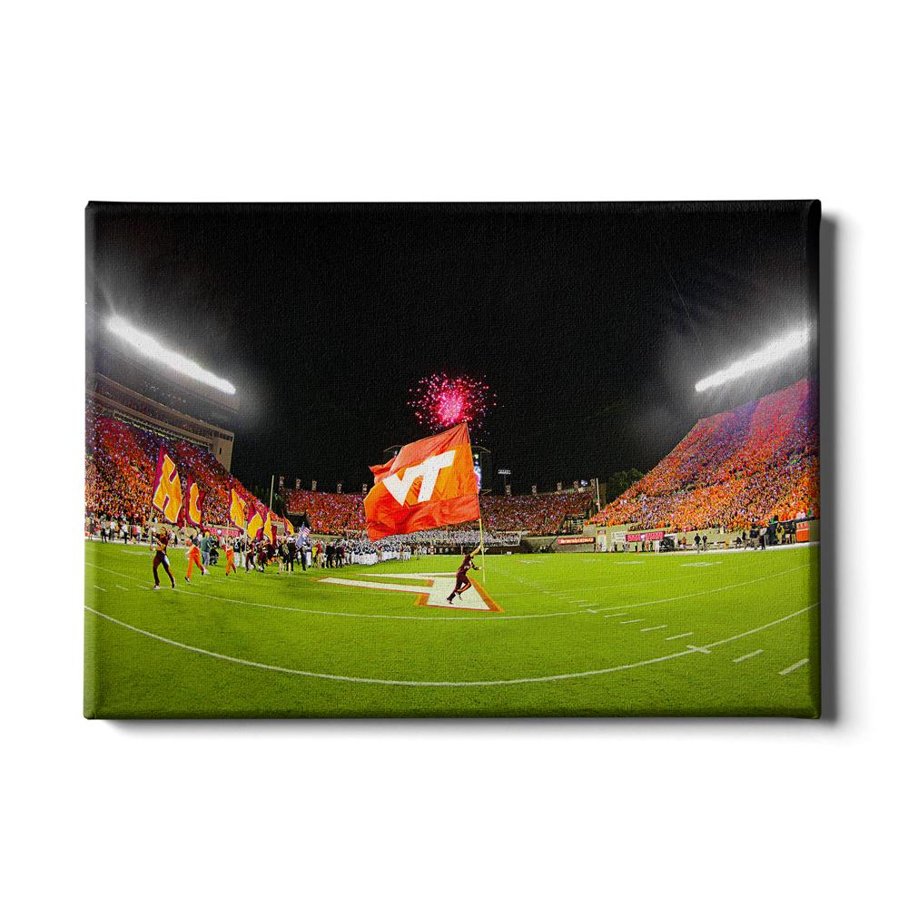 Virginia Tech Hokies - Enter Sandman Striped - College Wall Art #Canvas